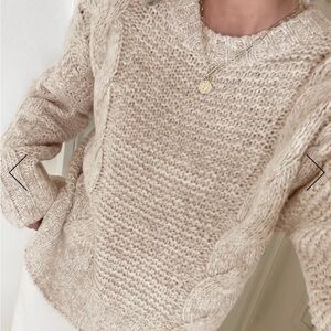 Splendid x Cella Jane Cable Knit Sweater